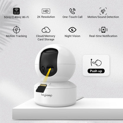 Protech Nest Camera,  2-Way Audio, Night Vision, Motion Tracking